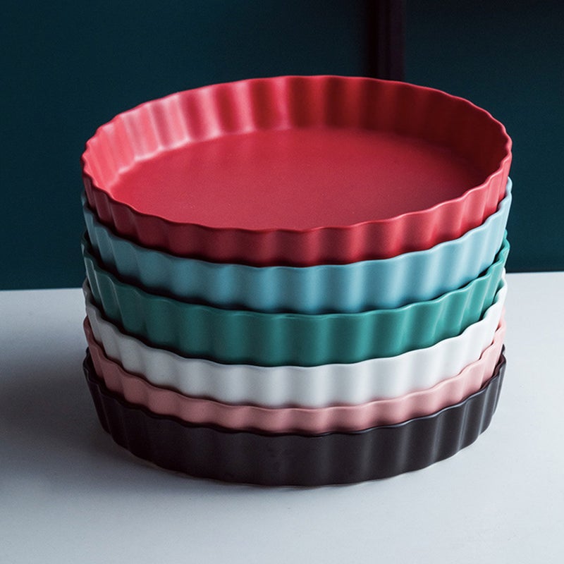 2pcs Simple Sushi Plate Ceramics Breakfast Dish Chic Italy Noodles Plate Household Tableware for Home Restaurant ( ) - Image 1
