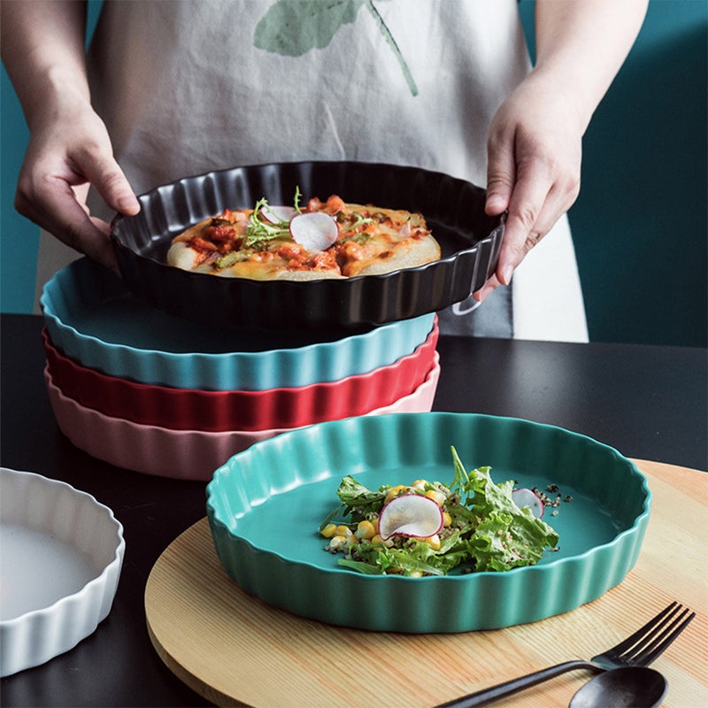 2pcs Simple Sushi Plate Ceramics Breakfast Dish Chic Italy Noodles Plate Household Tableware for Home Restaurant ( ) - Image 5