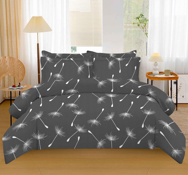 Amali  4 Pieces Bedsheet Set Single Size (120 x 200+35cm) Including 1 Duvet Cover 1 Fitted Sheet 1 Oxford & 1 Standard Pillowcases Durable & Long Lasting Quality - Image 1