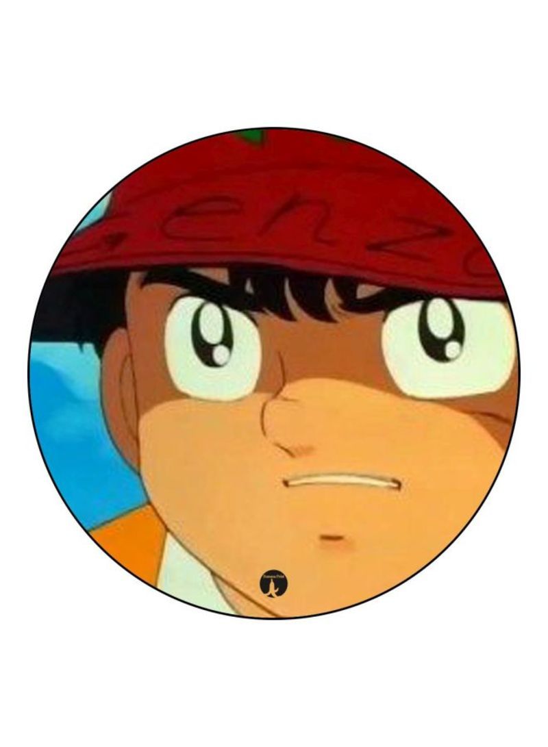 RKN Anime Captain Majid Theme Printed Badge Brown/Red/Blue - Image 1