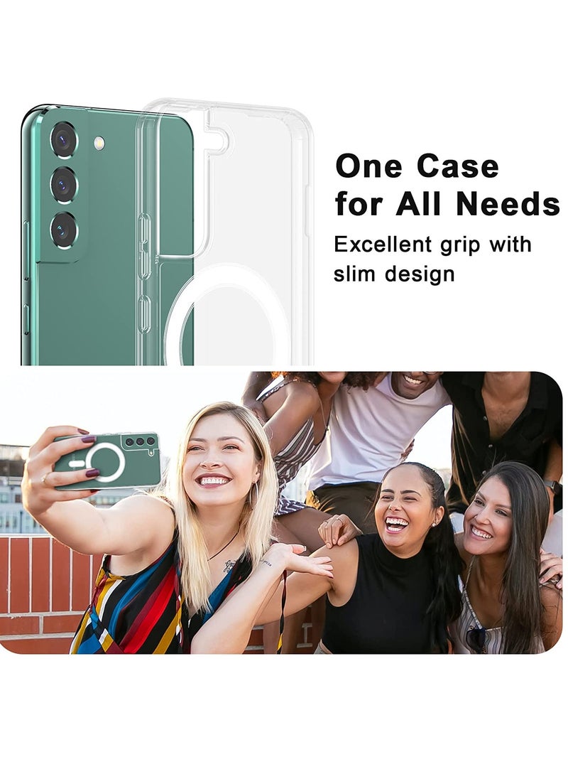 YoYoTech Samsung S23 Magsafe Case 2023 Slim Thin Magnetic Cover Anti Yellowing Anti Scratch Hard Back Crystal Clear  - Image 5
