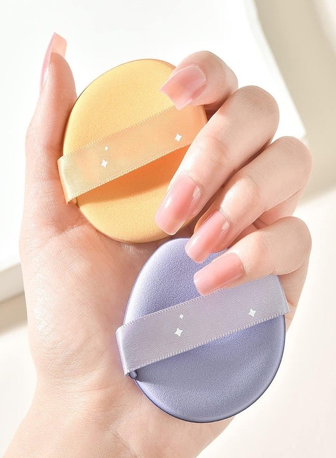 Aternal Powder Puff, 4PCS Makeup Puff Powder Sponge Reusable Face Makeup Powder Puff Wet Dry Dual-use Powder Sponge for Loose Powder Cosmetic Foundation - Image 2
