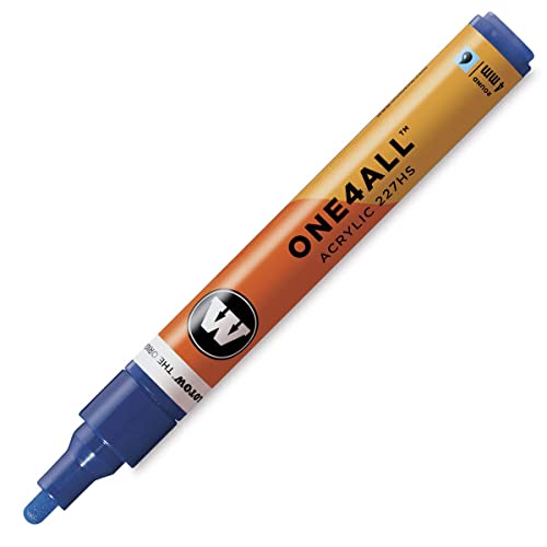 MOLOTOW ONE4ALL Acrylic Paint Marker, 4mm, True Blue, 1 Each (227.206) - Image 1