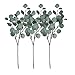 ZHIIHA ZHIIHA Artificial Eucalyptus Garland Long Silver Dollar Leaves Foliage Plants Greenery Fake Plastic Branches Greens  - Image 2