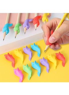 30PCS Pencils Grips,  Fish Shape Silicon Pencil Grippers, Writing Aid Grip Pencil Grippers Handwriting, Writing Posture Correction Training Tools  for Kids