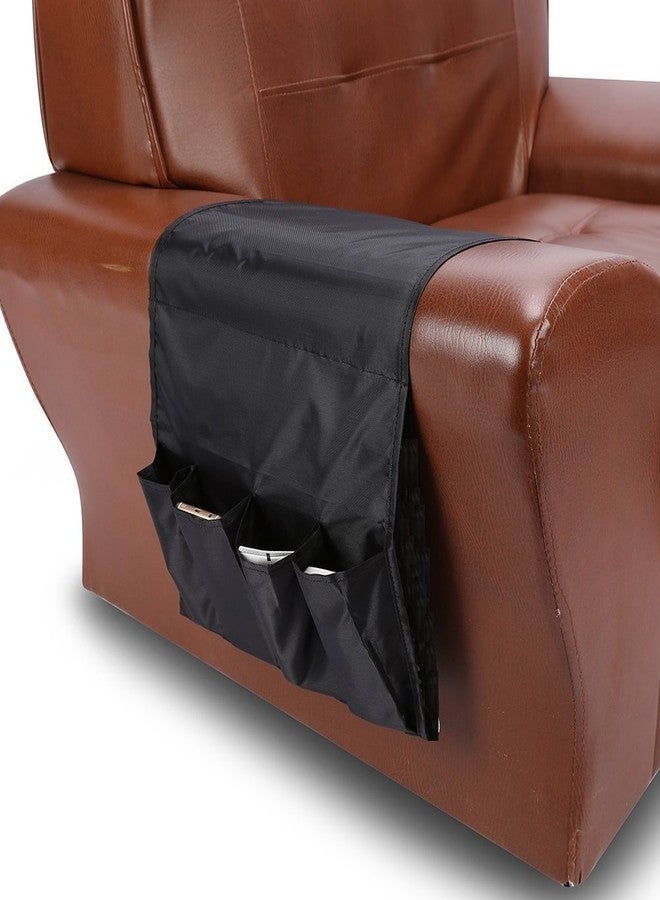 Iktu 4 Pockets Remote Control Holder, Tools, Pen,Mobile, Space Saver Organizer, Draped Over Sofa, Couch, Recliner Armrest (Pack of 2) - Image 1