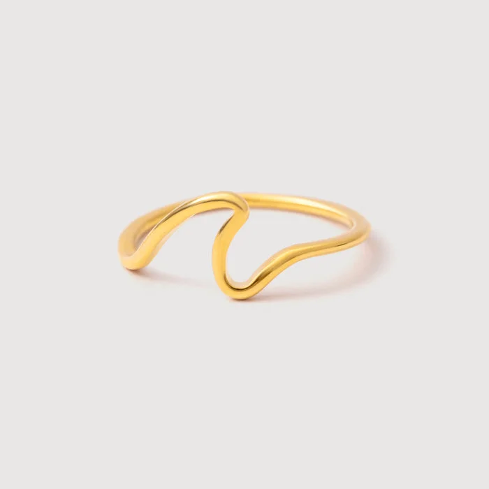 noya 18K Gold Plated Canggu Wave Ring