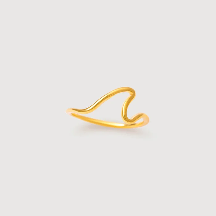 noya 18K Gold Plated Canggu Wave Ring