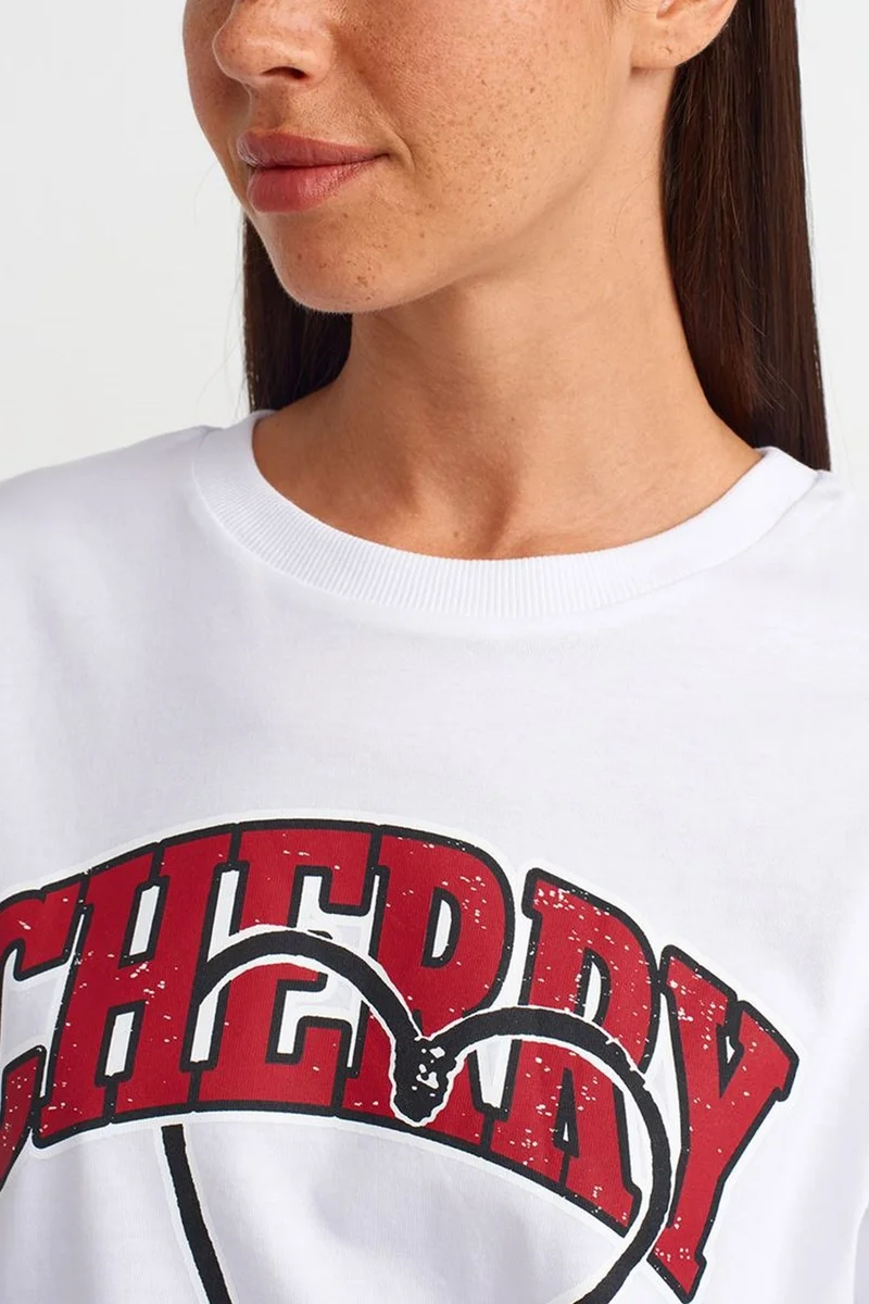 Dilvin White DILVIN Women's Cotton Printed Crew Neck T-Shirt for Women | Best Price UAE