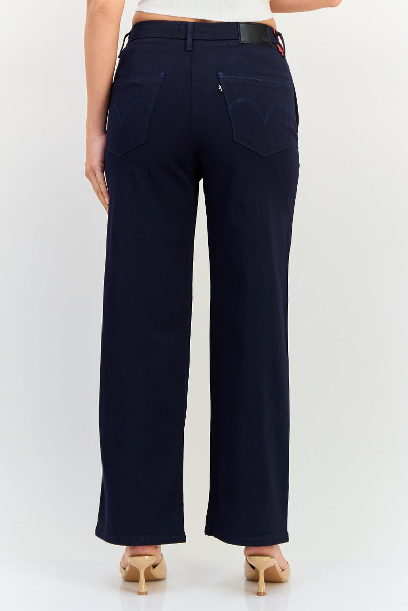 Levi's بنطلون ليڤيس × ريد بول للسيدات بقصة cropped بخصر واسع، لون كحلي - Image 3