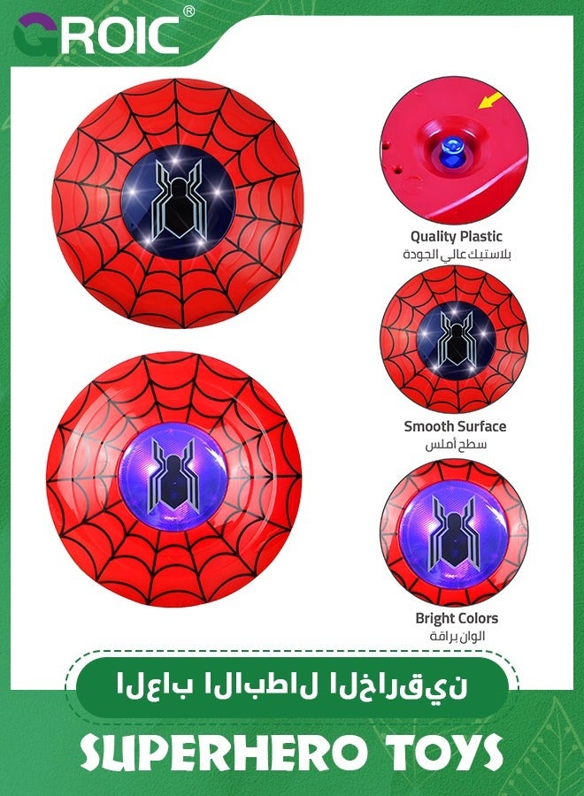 GROIC Spiderman Toy Set, Spider-man Capes and Eye Mask Dress Up, Kids Superhero Belt and Wrist Band Set, Comic Action Figures Shield Set, Superhero Costume Role Play Toy, Gift for Boys Girls 3+ - Image 2