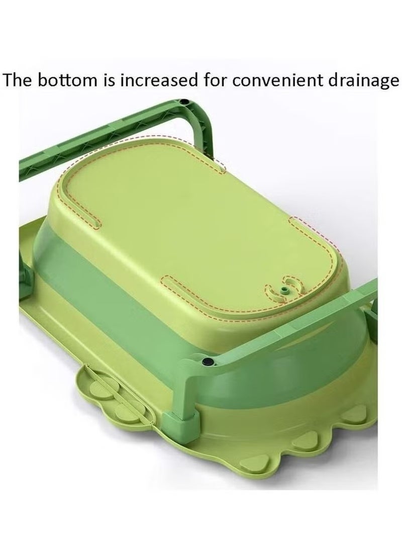 فول جوي حوض استحمام للأطفال قابل للطي على شكل تمساح مع مخرج لتصريف المياه,80*49*20 سم - Image 3