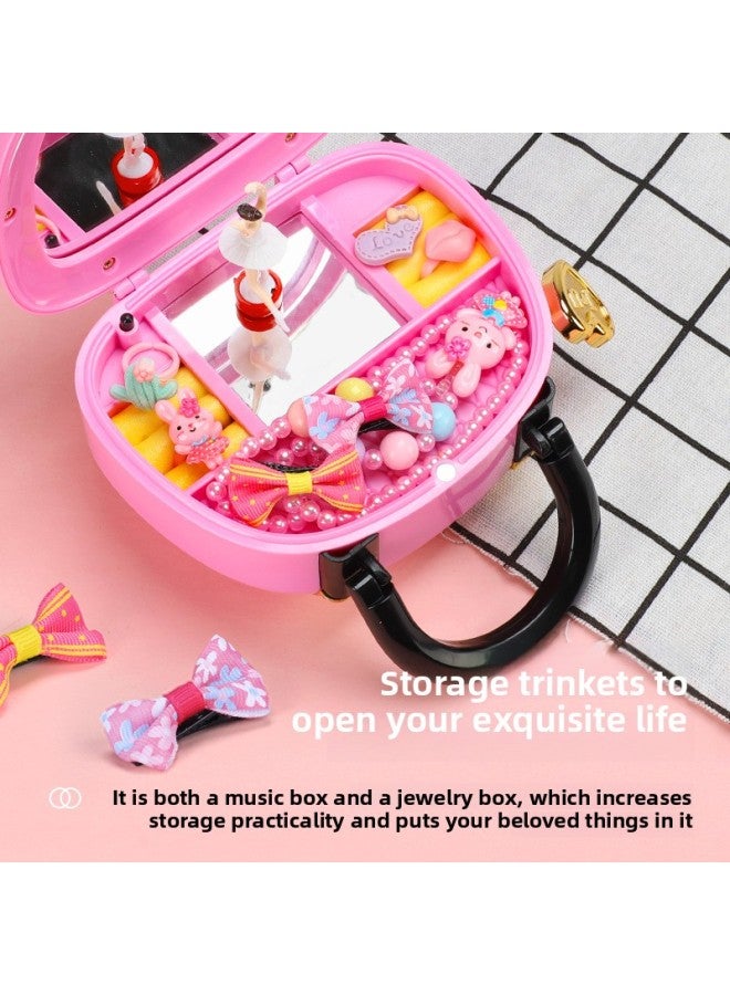 2024 Music Box Music Box Girl Dancing Ballet Girl Rotating Princess Dancing Children Birthday Gift-Color:White Handbag Music Box - Image 4