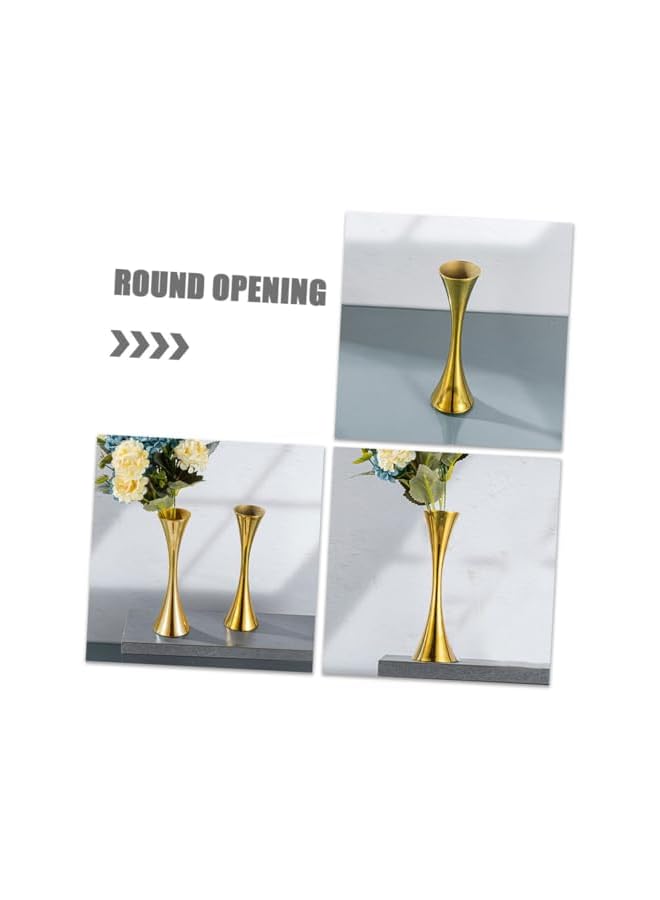 The Bros Elegant Metal Flower Vase for Weddings Stylish Centerpiece Table Decor Unique Decorative Vase for Home for Special Events and Floral Arrangements - Image 4