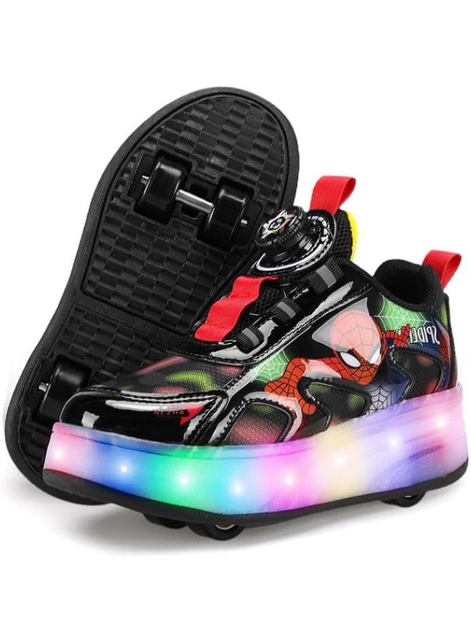 Lucky Kids Kids Roller Skates 4 Wheel Flashing Skate Shoes With Led Lights Usb Rechargeable Stylish & Fun For Boys & Girls - Image 1