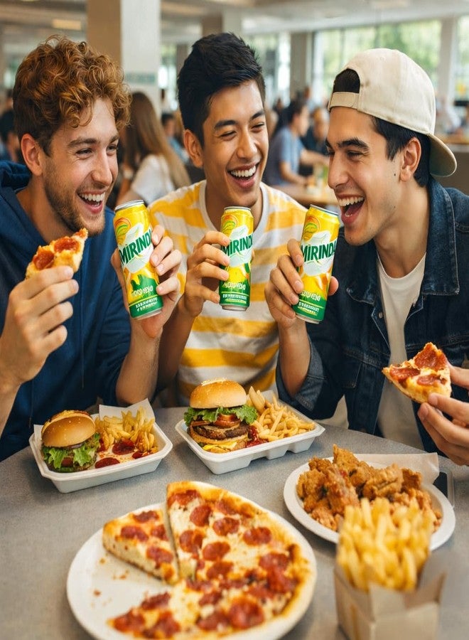 Pepsi MiRINDA Pineapple Flavoured Soft Drink (Pack of 3) 320ml Can By COUGAR, Can, Tropical Fizzy Soda Beverage, Refreshing Sparkling Drink, Less Sugar Formula, Ready to Serve Chilled, Perfect for Parties, Picnics & Everyday Refreshment - (Imported-VIET) - Image 4