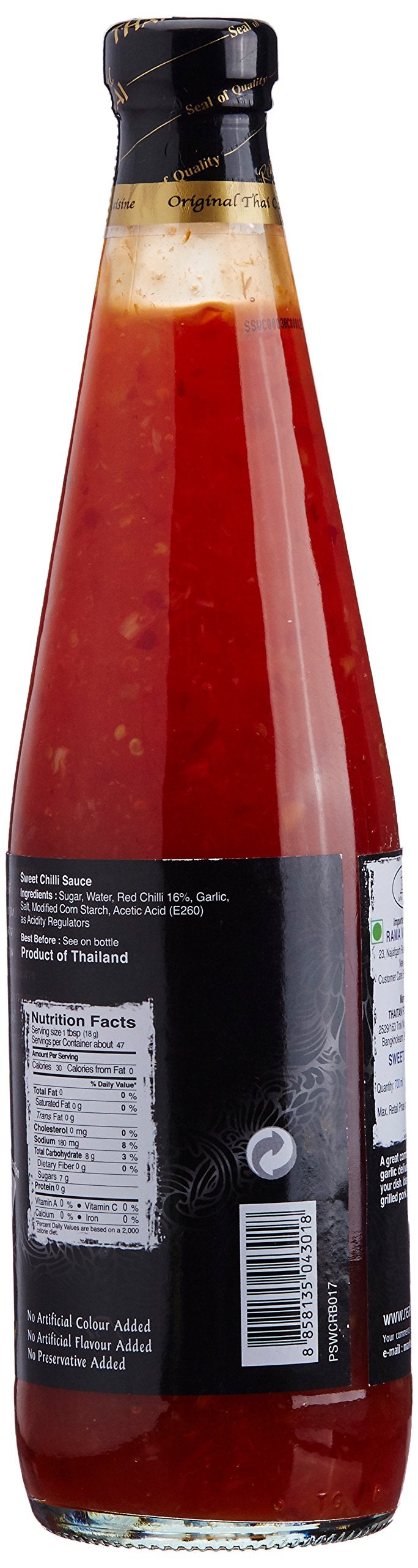 Real THAI Original Thai Cuisine Sweet Chilli Sauce, 23.67 fl oz ℮ 700 ml - Image 2