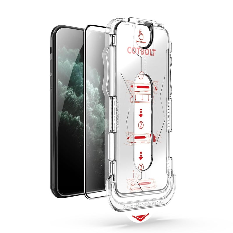 Cotbolt Tempered Glass for iPhone 11 Pro Max/XS Max Screen Protector [Military Grade Shatterproof & Longest Durable] Screen Protector iPhone 11 Pro Max/XS Max Full Coverage - Image 1