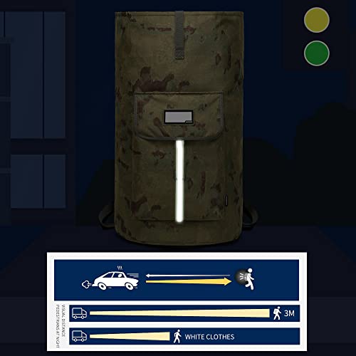 SUOVOCK laundry bag backpack,extra-large heavy duty laundry bags,laundry backpack for college students,drawstring closure (Ruins camouflage laundry bag backpack) - Image 5