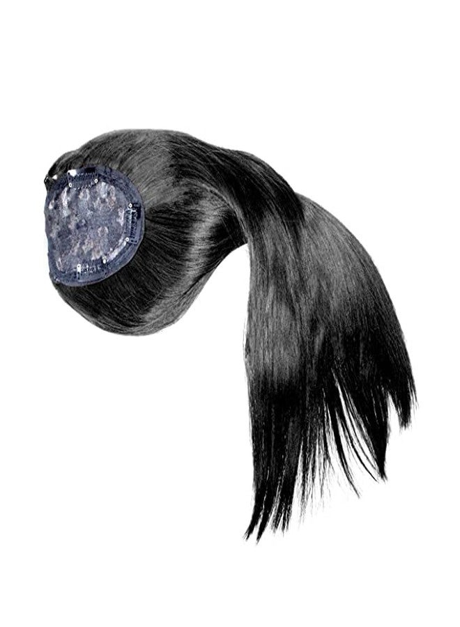 Confidence Synthetic Straight Hair Closure Topper For Women And Girls Natural Black Side Patches - Image 5