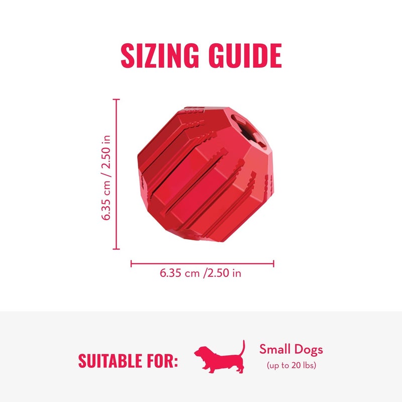 KONG Stuff-A-Ball - Durable Chew Toy for Dogs - Natural Rubber Dog Toy for Dental Health - Pet Toy for Chewing & Teeth Cleaning - Stuffable Toy for Dog Treats & Snacks - for Small Dogs - Image 4