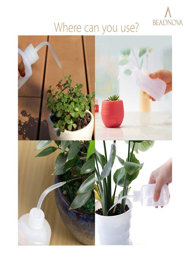 BEADNOVA Squeeze Bottle Plant Watering Bottle 250ml 8oz Small Wash Bottle Squeeze Plastic Small Watering Can for Indoor Plants Succulent Watering Can (1pc) - Image 4