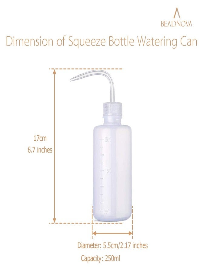 BEADNOVA Squeeze Bottle Plant Watering Bottle 250ml 8oz Small Wash Bottle Squeeze Plastic Small Watering Can for Indoor Plants Succulent Watering Can (1pc) - Image 2
