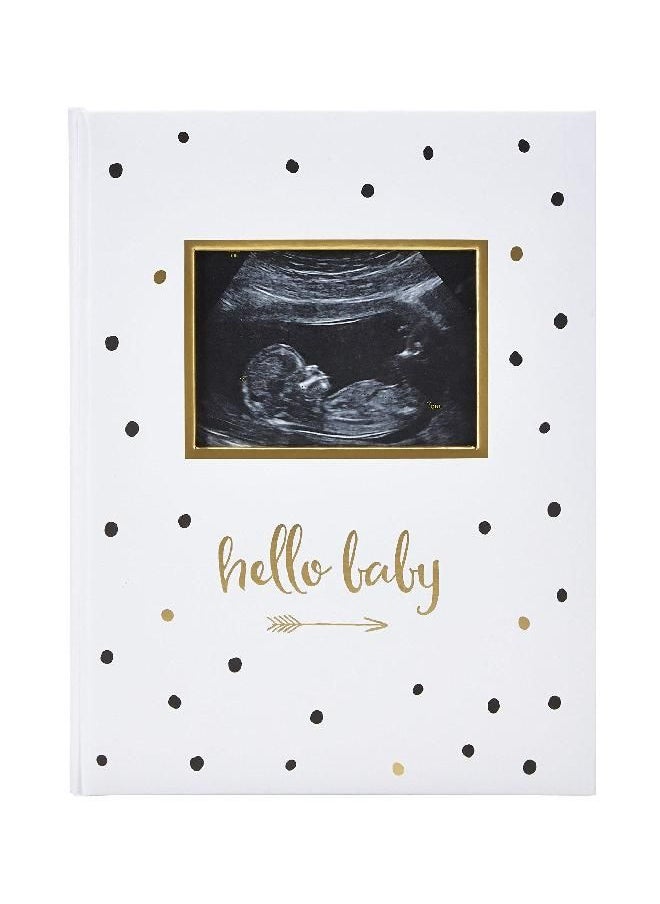 pearhead Pearhead First 5 Years Baby Memory Book, Gender-Neutral Baby Keepsake for New and Expecting Parents, Pregnancy And Milestone Journal, 50 Fill In Pages, Black and Gold Polka Dot  - Image 5