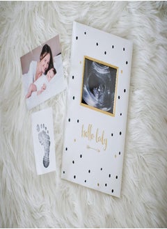 pearhead Pearhead First 5 Years Baby Memory Book, Gender-Neutral Baby Keepsake for New and Expecting Parents, Pregnancy And Milestone Journal, 50 Fill In Pages, Black and Gold Polka Dot  - Image 4
