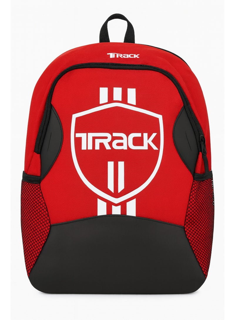 Track Backpack for travel and hiking – red and black - Image 1