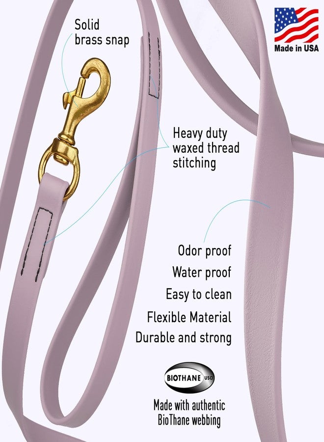 فايبر طوق كلاب فايبر K9 بيوثين المقاوم للماء للتدريب على التتبع، مناسب لكلاب شوتزهوند الرياضية والبحثية - حبل طويل مقاوم للروائح مع مشبك نحاسي صلب، مناسب للجراء متوسطة وكبيرة الحجم، 5/8 بوصة × 10 أقدام، لون بنفسجي فاتح - Image 2