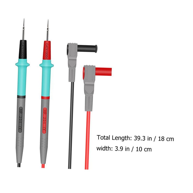 Insulated Multimeter Test Leads with Hardened Needle Tips High Temperature Resistant Silicone Wire - Image 5