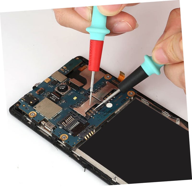 Insulated Multimeter Test Leads with Hardened Needle Tips High Temperature Resistant Silicone Wire - Image 3
