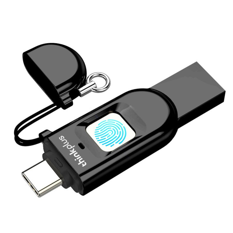 محرك أقراص فلاش USB Lenovo thinkplus TFU301 بسعة 32 جيجابايت، Type-C + USB 3.0، مع تشفير وبصمة USB للتعرف الدقيق، يدعم الأجهزة اللوحية والهواتف المحمولة والكمبيوتر - Image 1