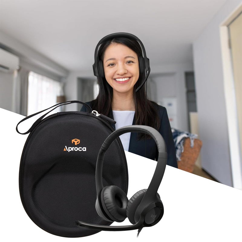 Aproca Case Compatible with Logitech H390 / Zone 301 / Zone 300 Gaming Headphones, Protable Headset Bag for Accessories (Case Only) - Image 4