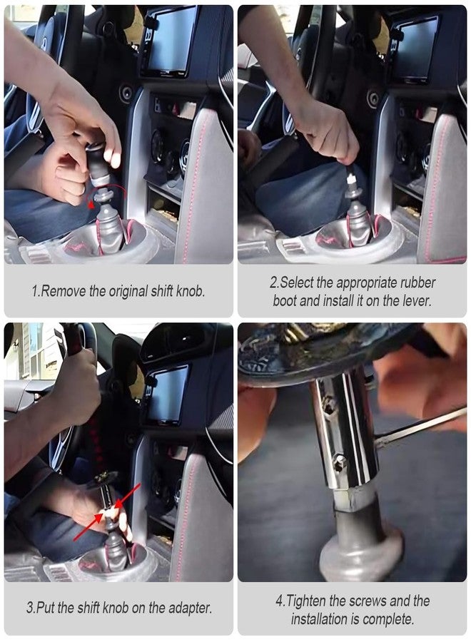 zipelo Samurai Sword Shift Knob, 6 Inch (15cm) Short Gear Shift Knob with 4 Adapters, Samurai Shift Gear Lever for Manual Transmission Cars Most Automatic Transmission Cars(Black/Red) - Image 3