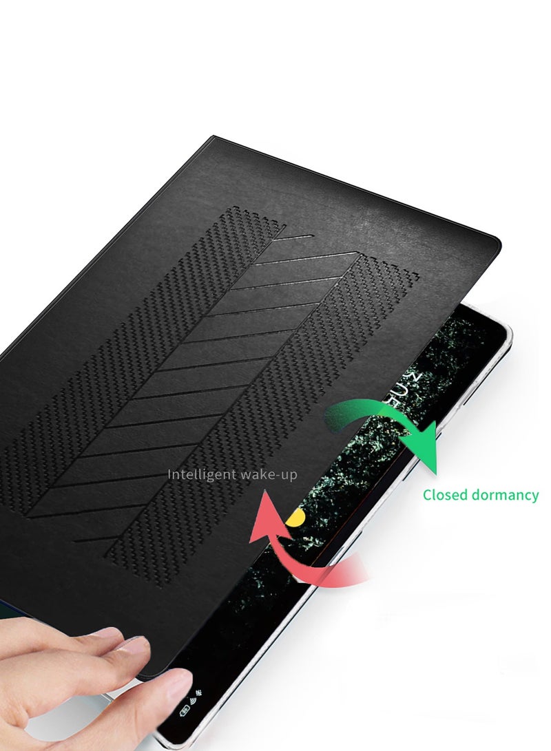 BYTER Classic PU Leather Trifold Stand Flip Case Cover For Samsung Galaxy Tab A9 4G 2023 (X110, X115) 8.7 Black - Image 4