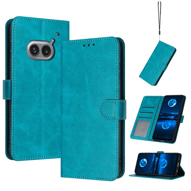 HuHa Protective Cover For Nothing Phone 2a / 2a Plus Solid Calf Texture Flip Leather Phone Case(Green) - Image 1