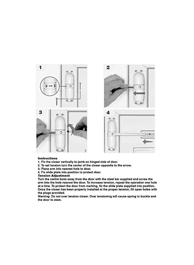 promass Kc57Us Gate And Screen Door Closer, 4-3/4 Inch Arm, Diecast Housing, Brown - Image 3