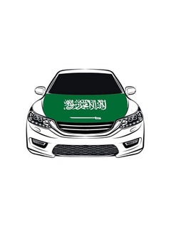 علم السعودية على كبوت السيارة ليوم الوطني السعودي مقاس كبير