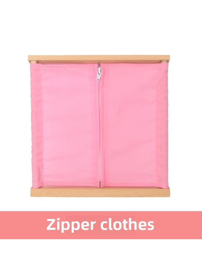 Montai Montessori Montessori Daily Life Early Education Teaching Aids Clothing Frames And Racks Learning Buttons Zipper Lace-Color:Zipper Panel  - Image 1
