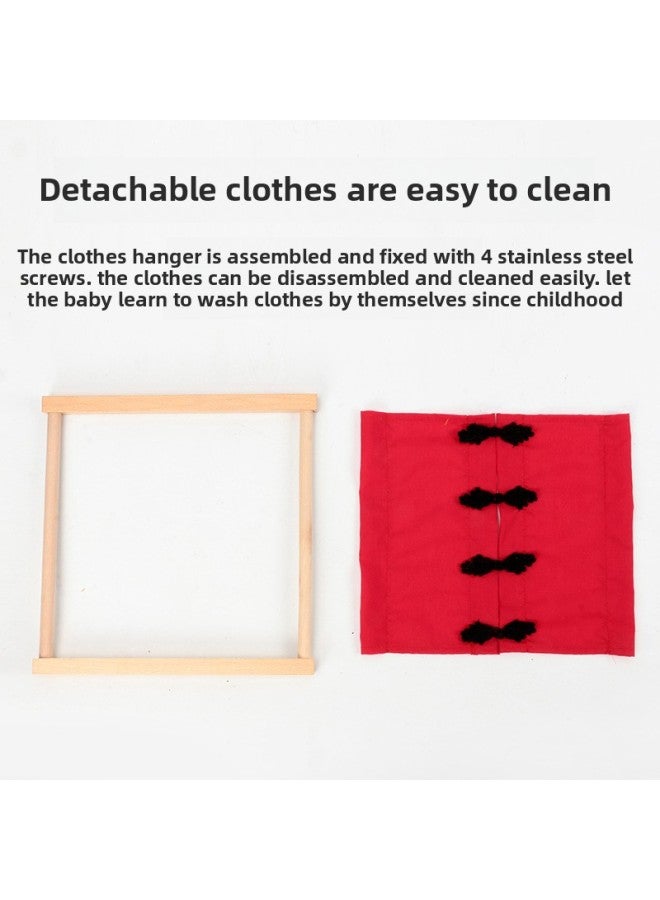 Montai Montessori Montessori Daily Life Early Education Teaching Aids Clothing Frames And Racks Learning Buttons Zipper Lace-Color:Zipper Panel  - Image 5
