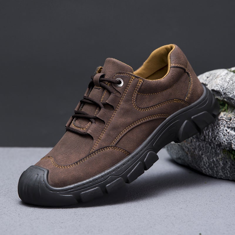 Men'S Mountaineering Shoes New Breathable Outdoor Sneaker Trendy Lace-Up Running Shoes Soft Sole Wear-Resistant Men'S Shoes - Image 1