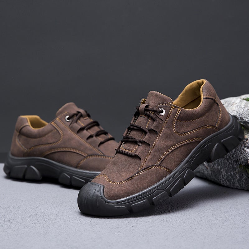 Men'S Mountaineering Shoes New Breathable Outdoor Sneaker Trendy Lace-Up Running Shoes Soft Sole Wear-Resistant Men'S Shoes - Image 3