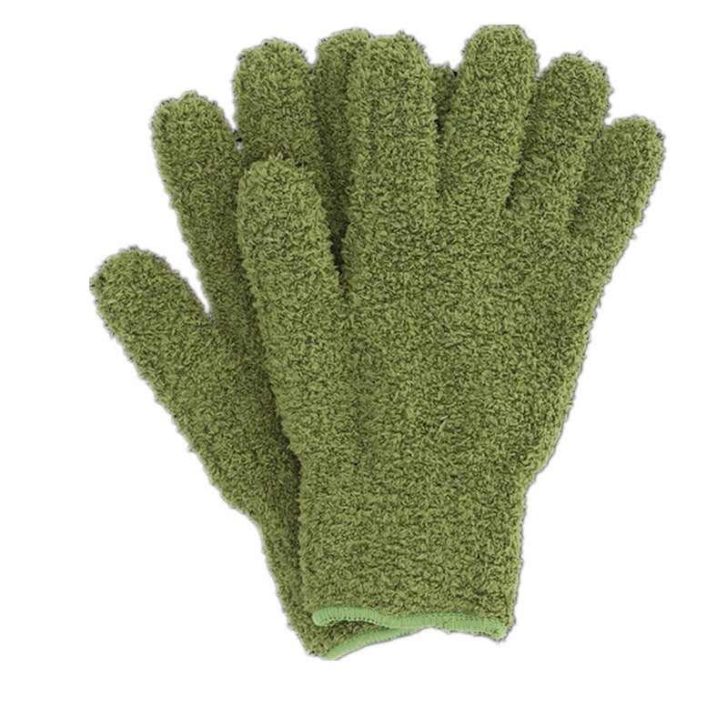 Hot-Sale Dust-Removing Gloves, Coral Fleece, Multicolor Army Green one. Army Green one.