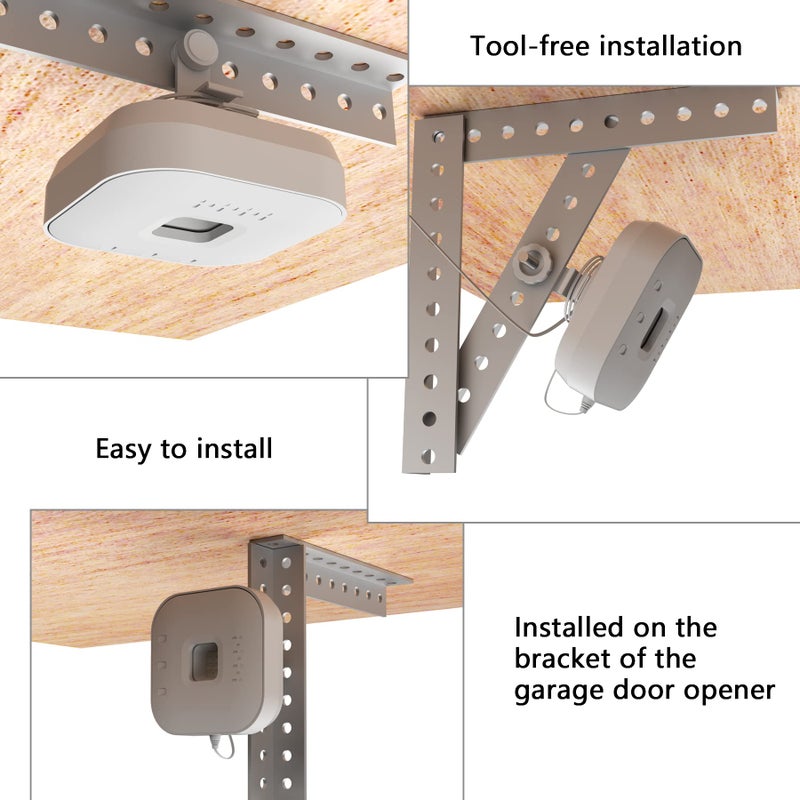 Zwolf Hang Mount Bracket For Myq Chamberlain Smart Garage Control (Myq-G0401-Es) , No Drilling, Damage-Free Installation , With Hook And Loop For Garage Door Sensors - Image 2