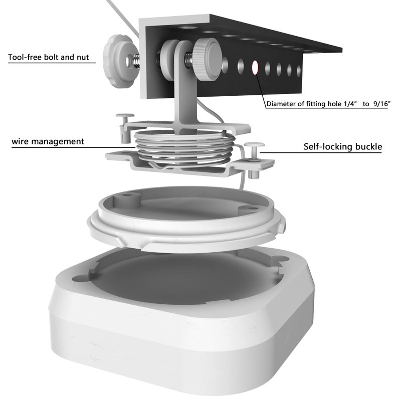Zwolf Hang Mount Bracket For Myq Chamberlain Smart Garage Control (Myq-G0401-Es) , No Drilling, Damage-Free Installation , With Hook And Loop For Garage Door Sensors - Image 3