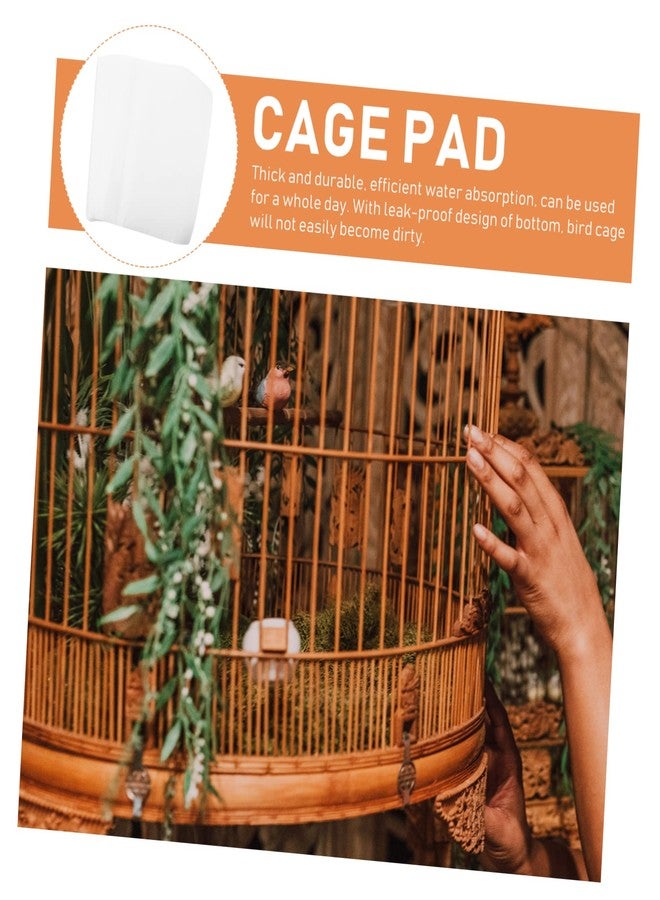 ياردوي، 100 قطعة من ورق صواني قاع أقفاص الطيور، حصائر ماصة للبول للاستخدام مرة واحدة، مناسبة للببغاوات، ورق تبطين أقفاص الطيور - Image 5