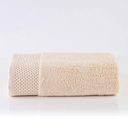 Spread Spain Towels for Bath, Micro Modal Towels for Bath Large Size, His & Her Bath Towel, Super Absorbent & Soft, 750 GSM, 1 Piece Bath Towel for Men/Women, 70 cms x 150 cms - Light Beige - Image 4