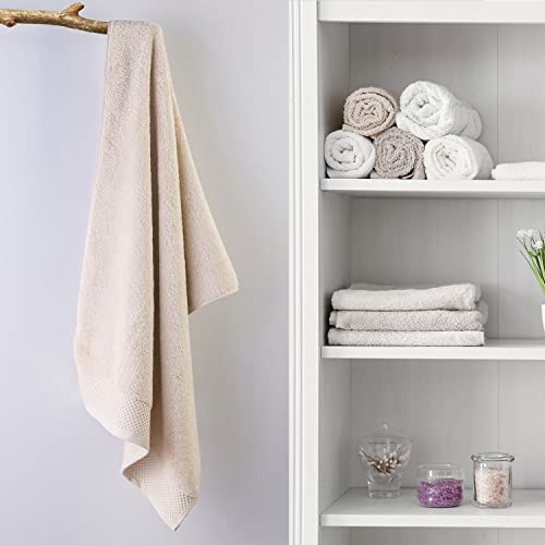 Spread Spain Towels for Bath, Micro Modal Towels for Bath Large Size, His & Her Bath Towel, Super Absorbent & Soft, 750 GSM, 1 Piece Bath Towel for Men/Women, 70 cms x 150 cms - Light Beige - Image 5